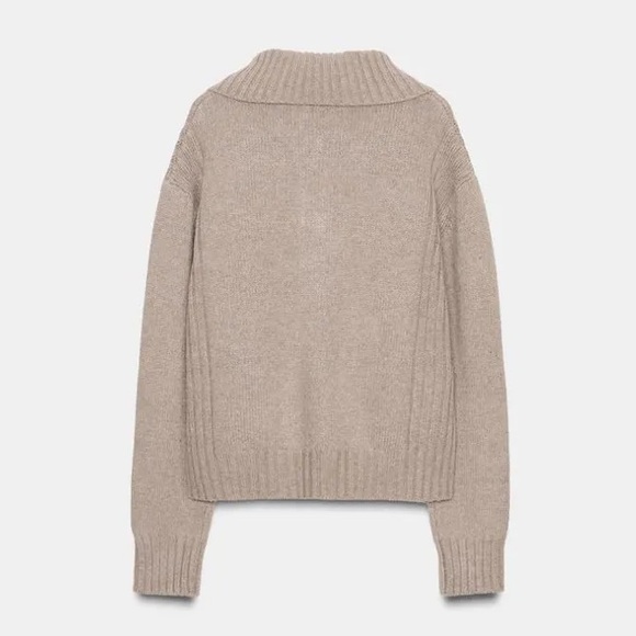 ZARA RIB TRIM CARDIGAN - Picture 4 of 9